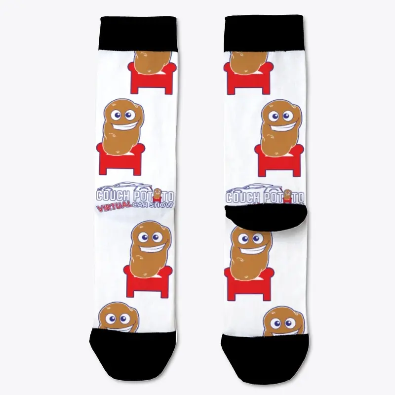 Couch Potato Virtual Car Show Logo Socks